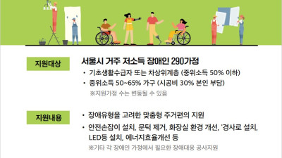 저소득 장애인 집수리 사업 안내